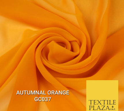 Premium Plain Dyed Georgette Chiffon Sheer Dress Drape Fabric SAMPLE ONLY