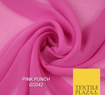 Premium Plain Dyed Georgette Chiffon Sheer Dress Drape Fabric SAMPLE ONLY