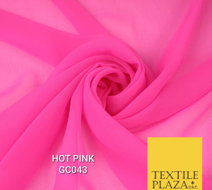Premium Plain Dyed Georgette Chiffon Sheer Dress Drape Fabric SAMPLE ONLY