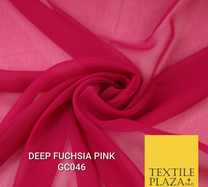 Premium Plain Dyed Georgette Chiffon Sheer Dress Drape Fabric SAMPLE ONLY
