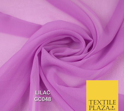 Premium Plain Dyed Georgette Chiffon Sheer Dress Drape Fabric SAMPLE ONLY