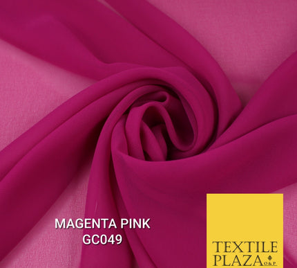 Premium Plain Dyed Georgette Chiffon Sheer Dress Drape Fabric SAMPLE ONLY