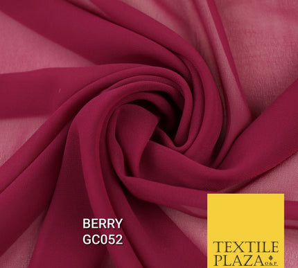 Premium Plain Dyed Georgette Chiffon Sheer Dress Drape Fabric SAMPLE ONLY