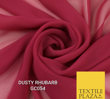 Premium Plain Dyed Georgette Chiffon Sheer Dress Drape Fabric SAMPLE ONLY