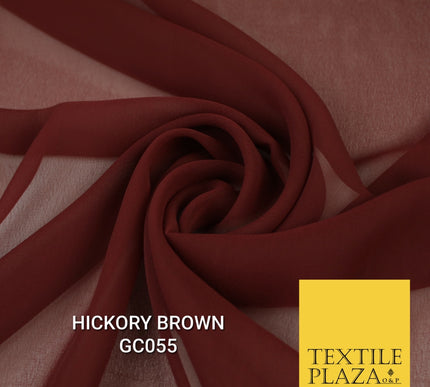 Premium Plain Dyed Georgette Chiffon Sheer Dress Drape Fabric SAMPLE ONLY