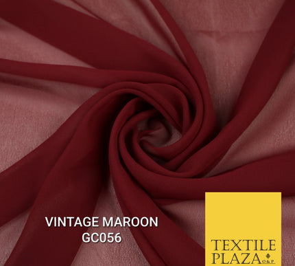 Premium Plain Dyed Georgette Chiffon Sheer Dress Drape Fabric SAMPLE ONLY