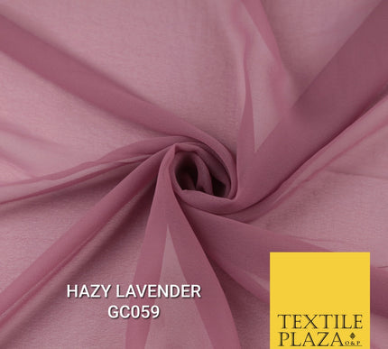 Premium Plain Dyed Georgette Chiffon Sheer Dress Drape Fabric SAMPLE ONLY