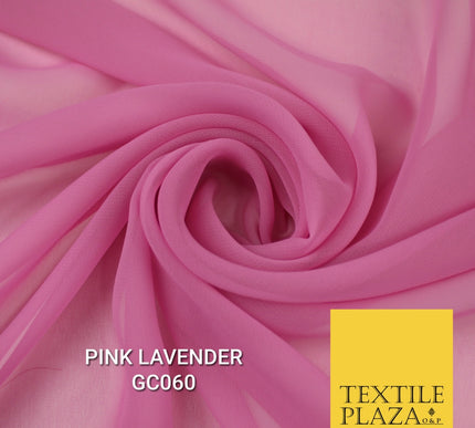 Premium Plain Dyed Georgette Chiffon Sheer Dress Drape Fabric SAMPLE ONLY