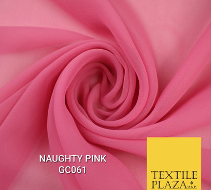 Premium Plain Dyed Georgette Chiffon Sheer Dress Drape Fabric SAMPLE ONLY