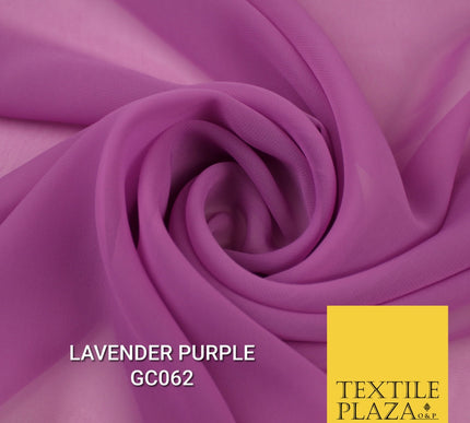 Premium Plain Dyed Georgette Chiffon Sheer Dress Drape Fabric SAMPLE ONLY