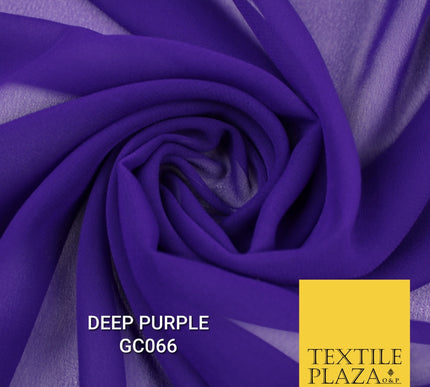 Premium Plain Dyed Georgette Chiffon Sheer Dress Drape Fabric SAMPLE ONLY