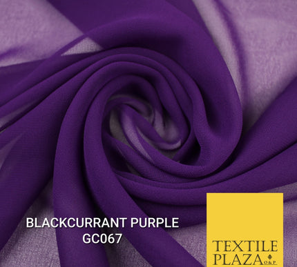 Premium Plain Dyed Georgette Chiffon Sheer Dress Drape Fabric SAMPLE ONLY
