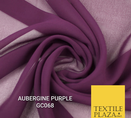 Premium Plain Dyed Georgette Chiffon Sheer Dress Drape Fabric SAMPLE ONLY
