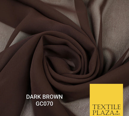 Premium Plain Dyed Georgette Chiffon Sheer Dress Drape Fabric SAMPLE ONLY