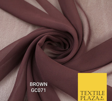 Premium Plain Dyed Georgette Chiffon Sheer Dress Drape Fabric SAMPLE ONLY