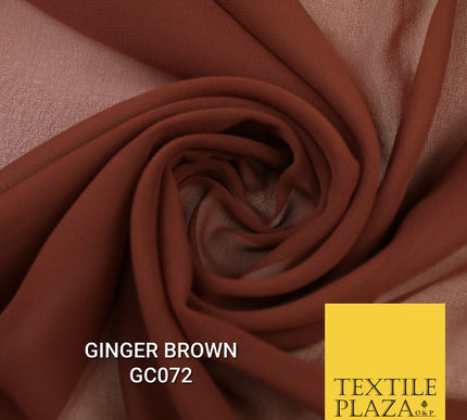 Premium Plain Dyed Georgette Chiffon Sheer Dress Drape Fabric SAMPLE ONLY