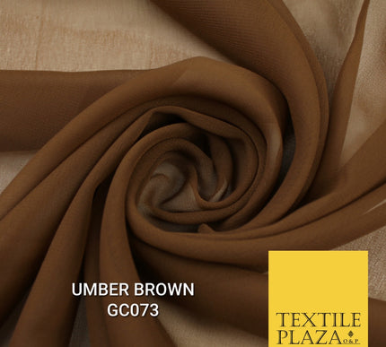 Premium Plain Dyed Georgette Chiffon Sheer Dress Drape Fabric SAMPLE ONLY