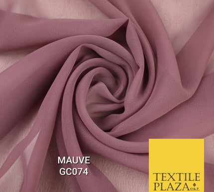 Premium Plain Dyed Georgette Chiffon Sheer Dress Drape Fabric SAMPLE ONLY