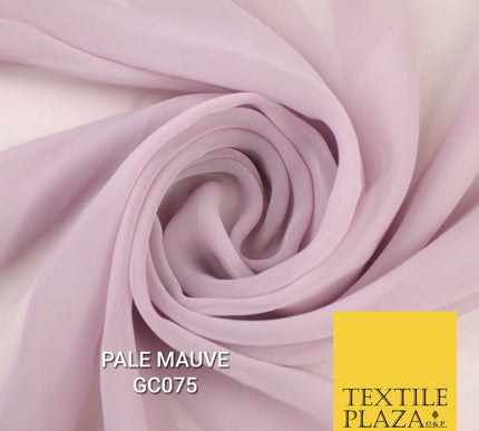 Premium Plain Dyed Georgette Chiffon Sheer Dress Drape Fabric SAMPLE ONLY