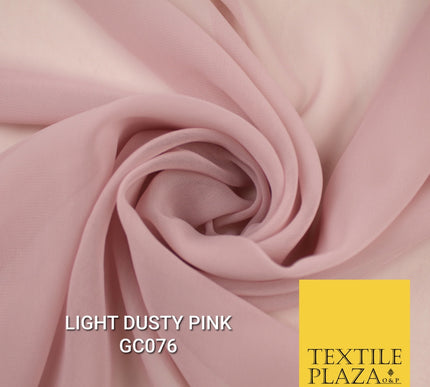 Premium Plain Dyed Georgette Chiffon Sheer Dress Drape Fabric SAMPLE ONLY