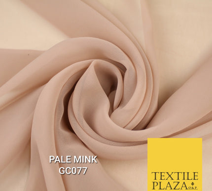 Premium Plain Dyed Georgette Chiffon Sheer Dress Drape Fabric SAMPLE ONLY