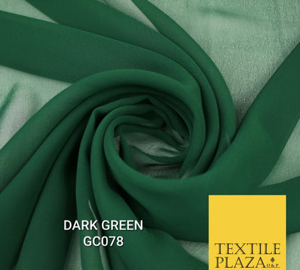 Premium Plain Dyed Georgette Chiffon Sheer Dress Drape Fabric SAMPLE ONLY