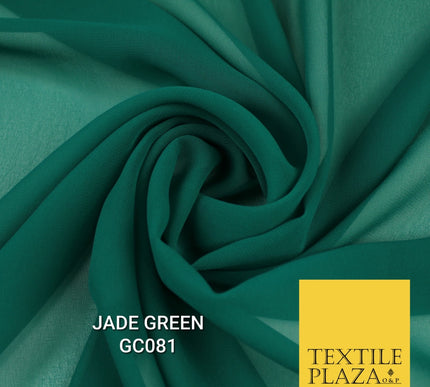 Premium Plain Dyed Georgette Chiffon Sheer Dress Drape Fabric SAMPLE ONLY