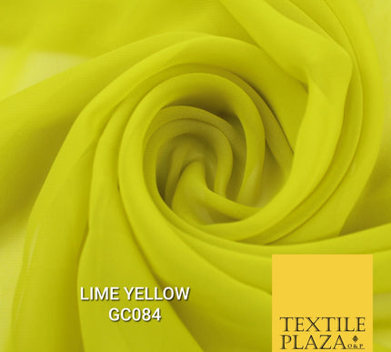 Premium Plain Dyed Georgette Chiffon Sheer Dress Drape Fabric SAMPLE ONLY