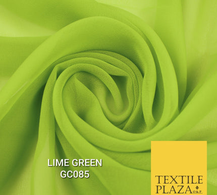 Premium Plain Dyed Georgette Chiffon Sheer Dress Drape Fabric SAMPLE ONLY