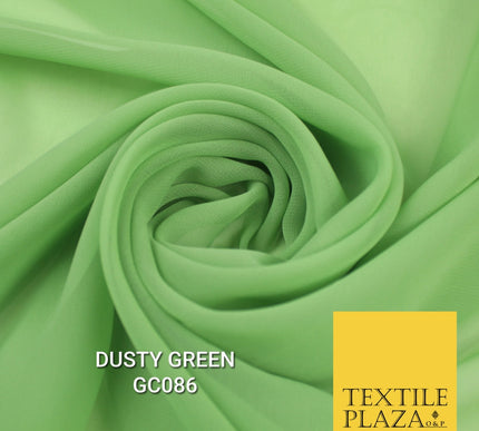Premium Plain Dyed Georgette Chiffon Sheer Dress Drape Fabric SAMPLE ONLY