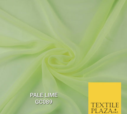 Premium Plain Dyed Georgette Chiffon Sheer Dress Drape Fabric SAMPLE ONLY