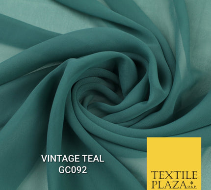 Premium Plain Dyed Georgette Chiffon Sheer Dress Drape Fabric SAMPLE ONLY