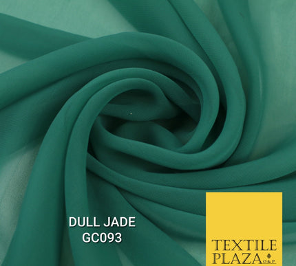 Premium Plain Dyed Georgette Chiffon Sheer Dress Drape Fabric SAMPLE ONLY