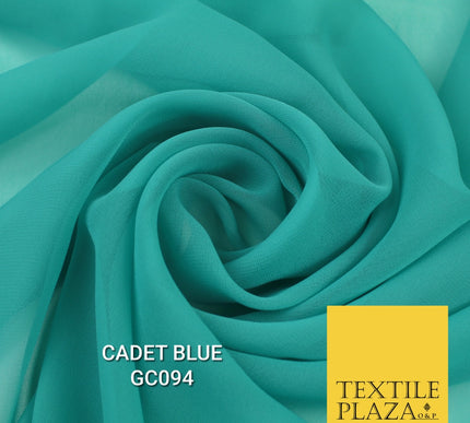 Premium Plain Dyed Georgette Chiffon Sheer Dress Drape Fabric SAMPLE ONLY