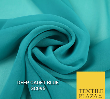 Premium Plain Dyed Georgette Chiffon Sheer Dress Drape Fabric SAMPLE ONLY