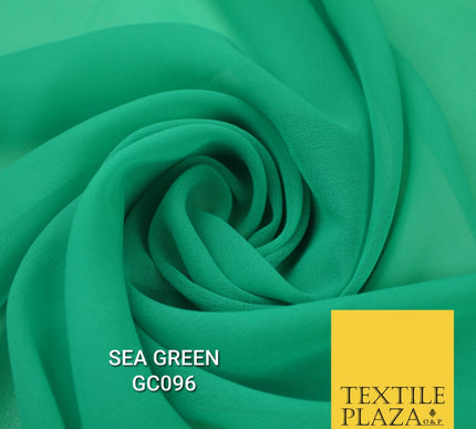 Premium Plain Dyed Georgette Chiffon Sheer Dress Drape Fabric SAMPLE ONLY