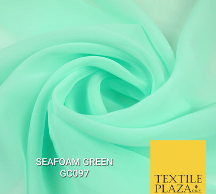 Premium Plain Dyed Georgette Chiffon Sheer Dress Drape Fabric SAMPLE ONLY