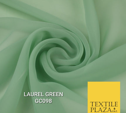 Premium Plain Dyed Georgette Chiffon Sheer Dress Drape Fabric SAMPLE ONLY