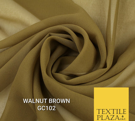 Premium Plain Dyed Georgette Chiffon Sheer Dress Drape Fabric SAMPLE ONLY