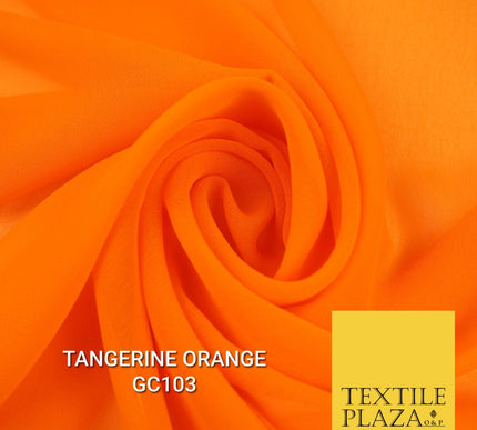 Premium Plain Dyed Georgette Chiffon Sheer Dress Drape Fabric SAMPLE ONLY