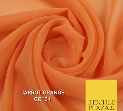Premium Plain Dyed Georgette Chiffon Sheer Dress Drape Fabric SAMPLE ONLY