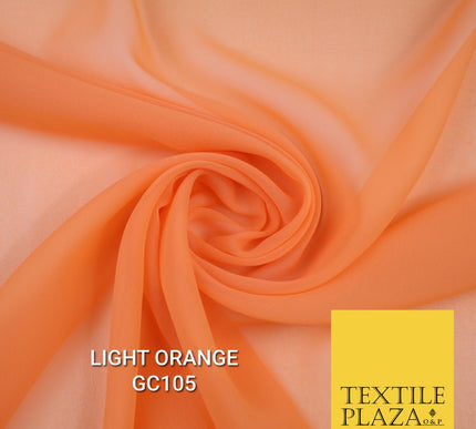 Premium Plain Dyed Georgette Chiffon Sheer Dress Drape Fabric SAMPLE ONLY