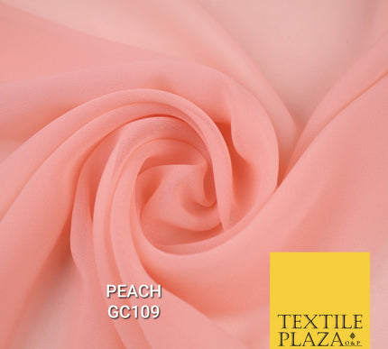 Premium Plain Dyed Georgette Chiffon Sheer Dress Drape Fabric SAMPLE ONLY