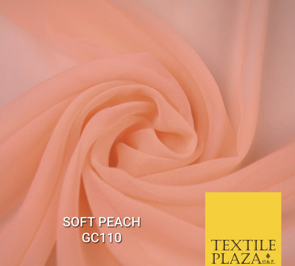 Premium Plain Dyed Georgette Chiffon Sheer Dress Drape Fabric SAMPLE ONLY