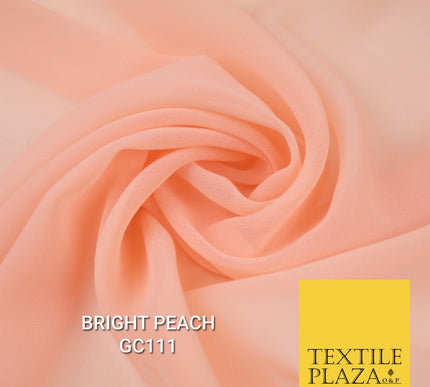 Premium Plain Dyed Georgette Chiffon Sheer Dress Drape Fabric SAMPLE ONLY