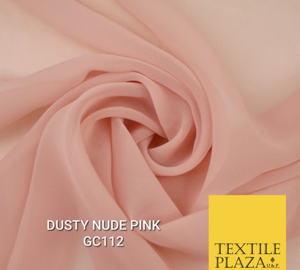 Premium Plain Dyed Georgette Chiffon Sheer Dress Drape Fabric SAMPLE ONLY
