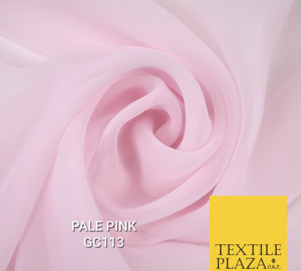 Premium Plain Dyed Georgette Chiffon Sheer Dress Drape Fabric SAMPLE ONLY