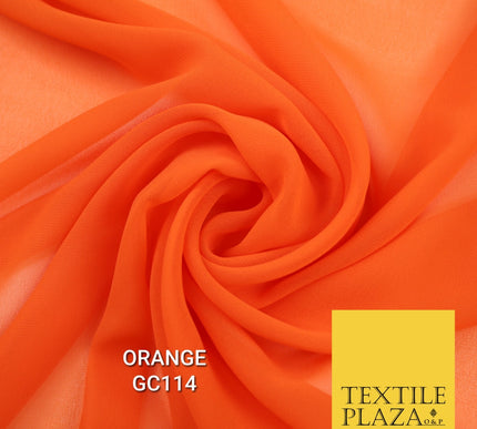 Premium Plain Dyed Georgette Chiffon Sheer Dress Drape Fabric SAMPLE ONLY