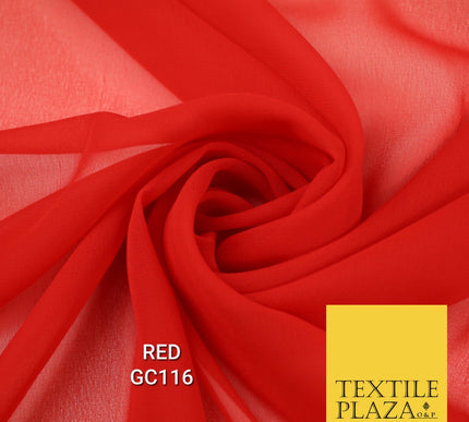 Premium Plain Dyed Georgette Chiffon Sheer Dress Drape Fabric SAMPLE ONLY
