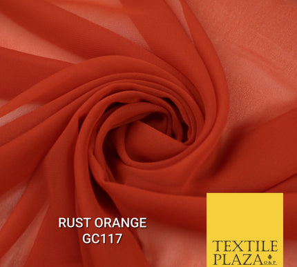 Premium Plain Dyed Georgette Chiffon Sheer Dress Drape Fabric SAMPLE ONLY